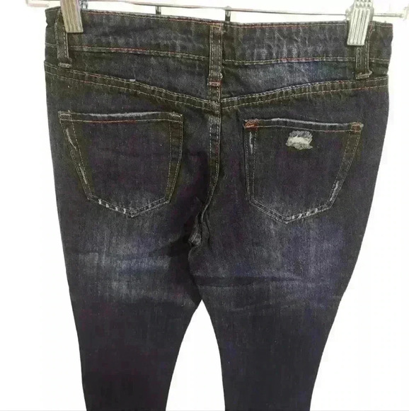 Spoon Jeans Distressed Medium Wash Five-Pocket Style Tall Jeans NWT - Picture 4 of 10